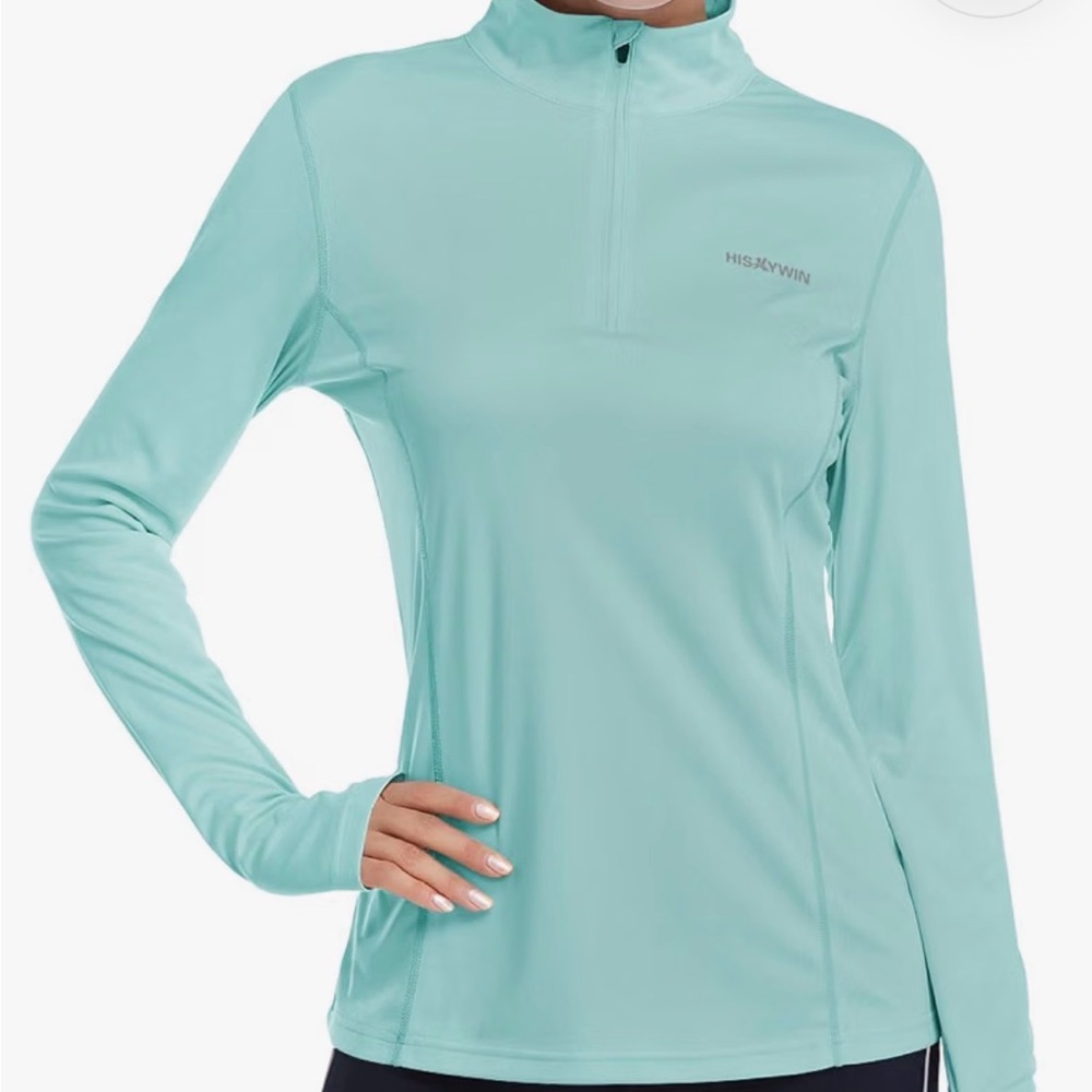 Huk Women's Quarter-Zip Sun Shirt - Aqua Mint